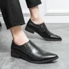 Dress Shoes Business Slip-on Leather British Style Manager Man Wedding Groomsman Suit Fashion Luxury Office Black Derby