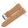 Watch Bands Handmade Strap 18mm 19mm 20mm 22mm Leather Black Brown Blue Breathable Porous bands C 230404