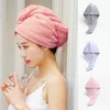 タオル女性マイクロファイバーヘアバス帽子刺繍ホームテリータオル用のバスルームトゥーバンクイック乾燥バスルーム