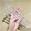 Rauchpfeifen 20 cm 7,9 Zoll Länge Ölbrennerrohr Dickes transparentes Pyrexglas für Bubbler Tube Dot Nail Burning Jumbo Zubehör D Dhk58