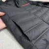 Outono e inverno mais recente designer jaqueta moda para baixo costura design preto jaqueta com zíper marca de luxo alta qualidade jaquetas masculinas