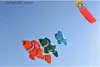 Drake tillbehör gratis frakt Flying Fish Kite Pendant Giant Soft Kite String Pilot Kevlar Cerf-volanta Papalotes Cometas Beach Kite för barn Q231104
