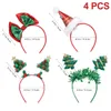 Christmas Decorations Headbands Tree Fashion Headband Santa Hat Xmas Bows Party Hats Holiday Accessory Drop Delivery Am5Nf