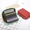 Korthållare Organ Zipper Holder Women's Cute Solid Color Mini Ultra-Thin Multi-Slot Coin Purse Titular de La Tarjeta