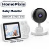 Baby Monitors Wireless 2.4G Baby Monitor 2.8 -tums skärm med 2 vägs ljudprat Electronic Babysitt Surveillance Security Protection Q231104