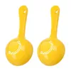 Spoons 2pcs Semicircular Rice Spoon Porridge Sushi (Yellow) Serving