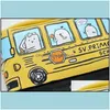 Blyertsväskor fall kontorsskola leveranser företag industriella 5 st barn fall tecknad buss bilpapper väska söta dhahs