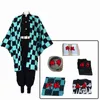 Themenkostüm Dämonentöter-Kimono für Erwachsene und Kinder ohne Yaiba Tanjirou Kamado Rollenspielkostüm Kimono-Kostüm Halloween-Party Anime-Kostüm Uniform 230404