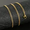 Chains AZIZ BEKKAOUI Standard Chain 316L Stainless Steel Link In Black Gold Color Twist Necklace For Men Thin Jewelry 3-7mm