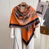 Foulards épais hiver couverture chaude poncho étoles 2023 châle de luxe Pashmina imprimé floral écharpe en cachemire femmes enveloppes Bufanda femme