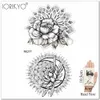 5 PC Temporära tatueringar Mandala Henna Flower Fake Tattoo Arm Body Stickers Women Arm Temporary Tattoo Girls Ankel Spets Fake Tatoo Round Black Moon Z0403