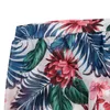 Maillots de bain pour femmes Femmes Sexy Jupe fendue Blanc Floral et feuilles Motif imprimé Taille haute Robe longue Plage Cravate Vêtements