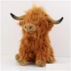 Poupées en peluche Poupées en peluche 25 cm Simation Highland vache Animal poupée douce peluche Kawaii enfants bébé cadeau maison chambre décor 230503 Drop Deli Dhmai