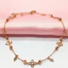Chains 18K Colored Gold Good-looking Hollow Leaf Anklet Small Fresh Women's Pure Russian All-Match Fashion