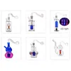 Small Mini 10mm Female Mini Glass Bong Water Pipes Thick Pyrex Hookah Oil Rigs Recycler Ash Catcher Bongs with Bent Glass Oil Burner Pipe and Hose 10 Styles for Option