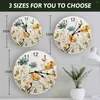 Horloges murales Fleur Plante Horloge Silencieuse Numérique Pour La Maison Chambre Cuisine Décoration Montre Suspendue