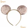 Hair Accessories 14Pcs Lot Fashion Sequins Mouse Ears Headband Glittle Diy Girls For Women Hairband Party Accesorios Mujer Drop Deli Dhoe3