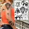 5 PC Tatouages Temporaires Réaliste Faux Noir Animal Tatouages Temporaires Autocollant Pour Hommes Femmes Géométrique Loup Espace Tatoo Décalque Temporaire Pour s Z0403