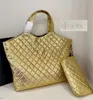 Luxurys Designer Bags ICare Lagre Tote Bag Bolsas de Ombro Genuíno Couro Moda Mulheres Grande Capacidade Compras Bolsa de Verão com Mini Carteira Pequena Cosmética A7