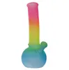 7.8インチビーカーベースBong Hookah Bongs Gradient Rainbow Water Pipes for Smoking Glass