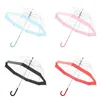 Parapluies Transparent à long manche, parapluie de pluie ultra léger pour femmes et enfants 54DC