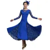 Stage Wear Modern Ballroom Dresses Competition Lace Dance Costumes Practice Dress For Women