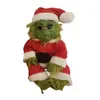 Grinch Doll Cute Christmas Stuffed Plush Toy Xmas gåvor för barnens heminredning i lager Bästa kvalitet GC2442