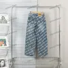 xinxinbuy Mannen vrouwen designer broek Sport Parijs Cursieve letter afdrukken Jeans Denim Lente zomer Casual broek blauw kaki Grijs M-2XL