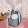 Gift Wrap 1Pcs Ear Bags Cookies Candy Velvet Pouch Baking Packaging For Biscuits Kids Happy Birthday Party Supplies