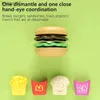 Cuisines Jouer à la nourriture 9 pièces par ensemble détachable Snack Hamburger en plastique semblant jouet jouer maison ensembles de nourriture pour enfants cuisine jouet anniversaire cadeau L231104