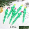 Ballpoint Pens Wholesale 36 Pcs/Lot 0.5/0.7Mm Banana Cactus Mechanical Pencil Cute Carrot Matic Ding Pen School Writing Supplies Sta Dhp1Q