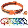 Dog Collars Collar With Bell Adjustable Buckle Neck Strap Colorul Pet Supply Remedy Good Quality