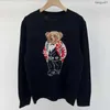 Erkek Sweaters SS Sonbahar Tasarımcı Karikatür RL Ayı Nakış Moda Uzun Kollu Örme Külkü Yün Pamuk Yumuşak Unisex Erkekler HH Lapi