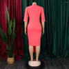 Casual Kleider Bodycon Für Frauen Solide Halbe Hülse O Rundhals Paket Hüften Mittlere Waden Professionelle Business Arbeit Tragen Vestidos mujer OL