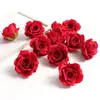 Decorative Flowers 5/10pcs Silk Rose Artificial Flower Head Scrapbooking Home Wedding Wall Decoration Christmas DIY Wreath Candy Box Cake