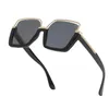 Novos óculos de sol de splice de metal da moda