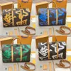 Womens Designer Graffiti Keepall 45 Duffel duffle bag Leather Pattern Flowers Printed Lage Handbag Lady Outdoor Airport Travelling mens brand Men Travel bags