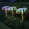 Novelbelysning LED Solbelysning Jellyfish Garden Decoration Fairy Lights Waterproof Outdoor Lighting Jellyfish Lawn Lamp för Patio Pathway Lawn P230403