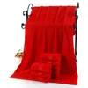 Toalha 70x140Cottonon Fading Red Jacquard Soft Bamboo Fiber espessado absorvente para casa El Beauty Salontowel