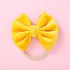 Accessoires pour cheveux Born Baby Bandeau Big Bows Filles Mince Nylon Bandeaux Ruban Infant Soild Head Bands Princesse Headwrap Bandage