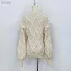 Suéteres femininos Fyion 2023 Mulheres de alta qualidade lã malha pullovers runway chique flor bordado magro tops sexy camisola sólida