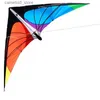 Vliegeraccessoires Outdoorsport voor volwassenen Power Stunt Kite Dual Line 1,8 / 2,4m Driehoeksvlieger Goed vliegend speelgoed met handvat en lijn Sport Strand Q231104