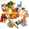 Кухни Play Food Детская кухня Пароварка Булочка Набор индукционных плит Искусственная еда Когнитивное обучение Девушка Play House Kitchen ToyL231104