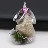 Charms Natural Semi-Erecious Stone Pearl Pendant Harts Silvertråd för DIY-smycken som tillverkar halsband örhänge armband handmadecharms