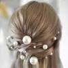 Hair Clips 18 Pieces/set Bridal Headdress Pearl Hairpin Headband Women Wedding Party Headwear Head Tiara Piece Accessorie