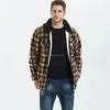 Vestes d'automne et d'hiver pour hommes, chemise à carreaux, peluche épaisse, manteau polaire d'agneau, veste chaude à la mode, nouvelle collection