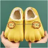 Home Shoes Childrens Cotton Slippers Autumn And Winter Cute Soft Lightweight Cashmere For Boys Girls Non-Slip Waterproof Baby Warm D Dhyea