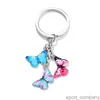 Kleurrijke email vlinder sleutelhanger insecten auto sleutelhangers dames accessoires sleutels meisjes sieraden geschenken nieuw