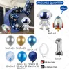 Andere evenementenfeestjes 130 stcs Universe Buiter Space Astronaut Rocket Galaxy Thema Latex Foil Ballonnen Garland Arch Kit Boy Birthday Decors Globos 230404