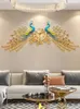 Wall Clocks Make-Up Watch Peacock Clock Living Room European Light Luxury Atmosphere Silent Decoration Creative Decor